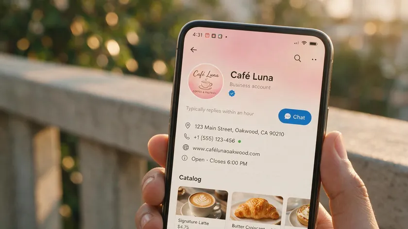 Close-up of a verified WhatsApp Business profile badge, part of the Meta Verified layer of WhatsApp business cost.