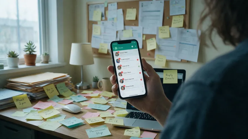 A single phone overwhelmed with WhatsApp notifications, illustrating why one device stops being enough as a team grows.
